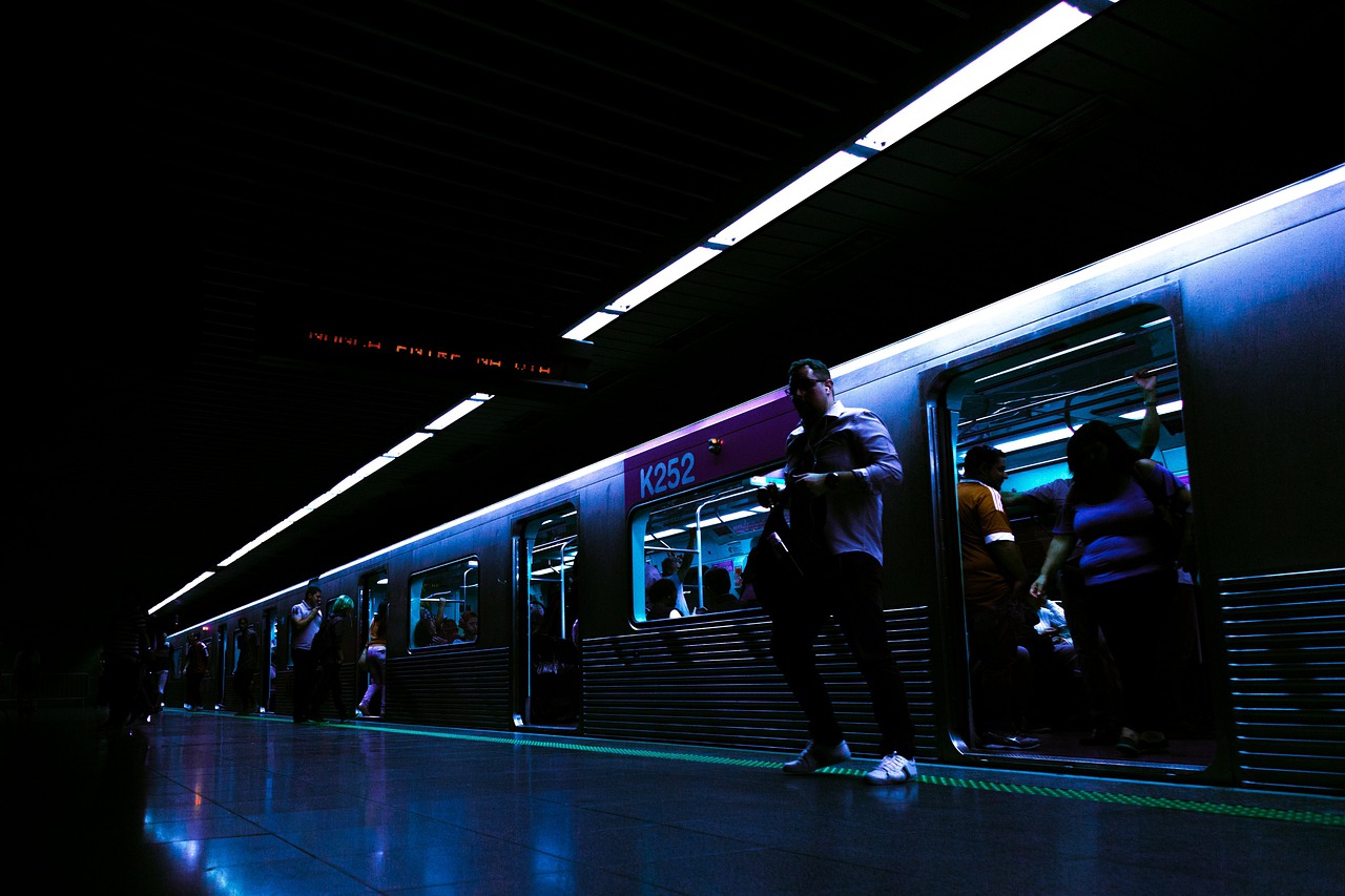 futuristic subway station in a sci fi flash fiction