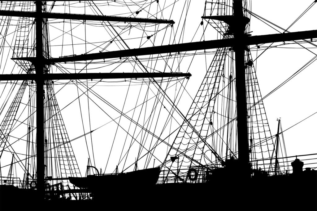 silhouette of a ship for inspiring creative writing